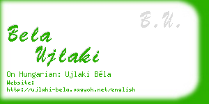 bela ujlaki business card
