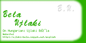 bela ujlaki business card